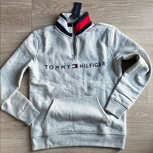 Tommy Hilfiger Light Gray Zip-Up Sweater